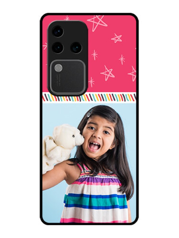 Custom Vivo V30 Pro 5G Custom Glass Phone Case - Line Art Design