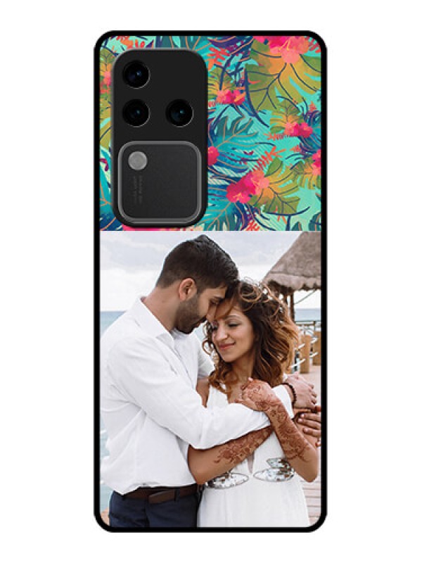 Custom Vivo V30 Pro 5G Custom Glass Phone Case - Watercolor Floral Design