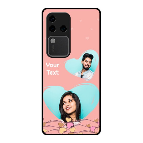 Vivo V30 Pro 5G Custom Glass Phone Case - Love Doodle Design