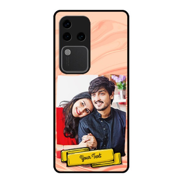 Vivo V30 Pro 5G Custom Glass Phone Case - Marble Texture Design