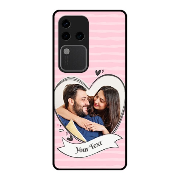Vivo V30 Pro 5G Custom Glass Phone Case - Vintage Heart Design Vivo V30 Pro 5G Custom Glass Phone Case - Vintage Heart Design