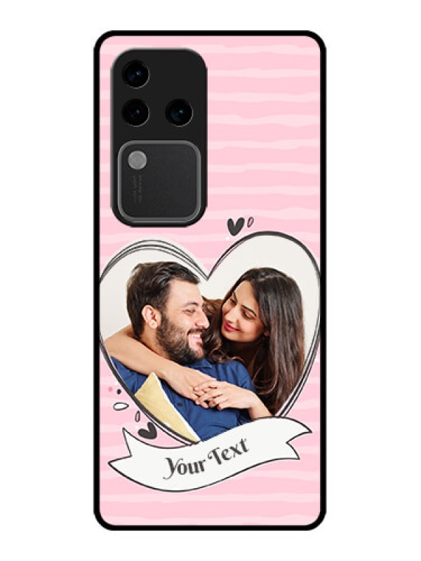 Custom Vivo V30 Pro 5G Custom Glass Phone Case - Vintage Heart Design