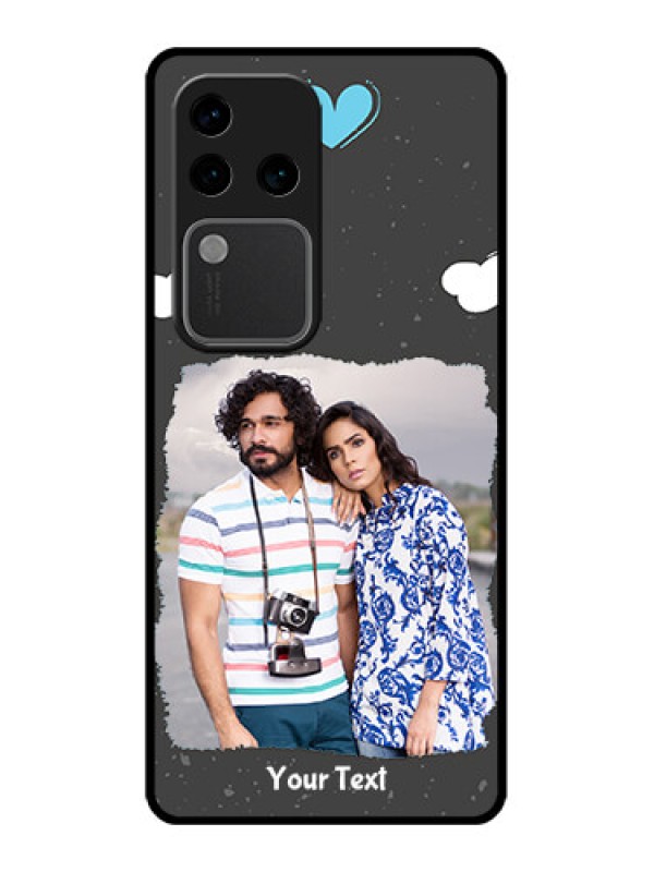 Custom Vivo V30 Pro 5G Custom Glass Phone Case - Splashes With Love Doodles Design