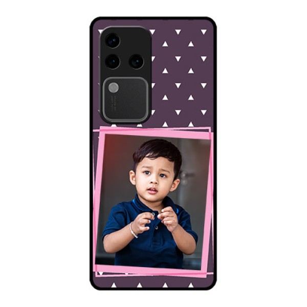 Vivo V30 Pro 5G Custom Glass Phone Case - Triangle Pattern Dotted Design Vivo V30 Pro 5G Custom Glass Phone Case - Triangle Pattern Dotted Design