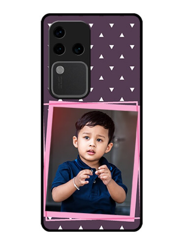Custom Vivo V30 Pro 5G Custom Glass Phone Case - Triangle Pattern Dotted Design