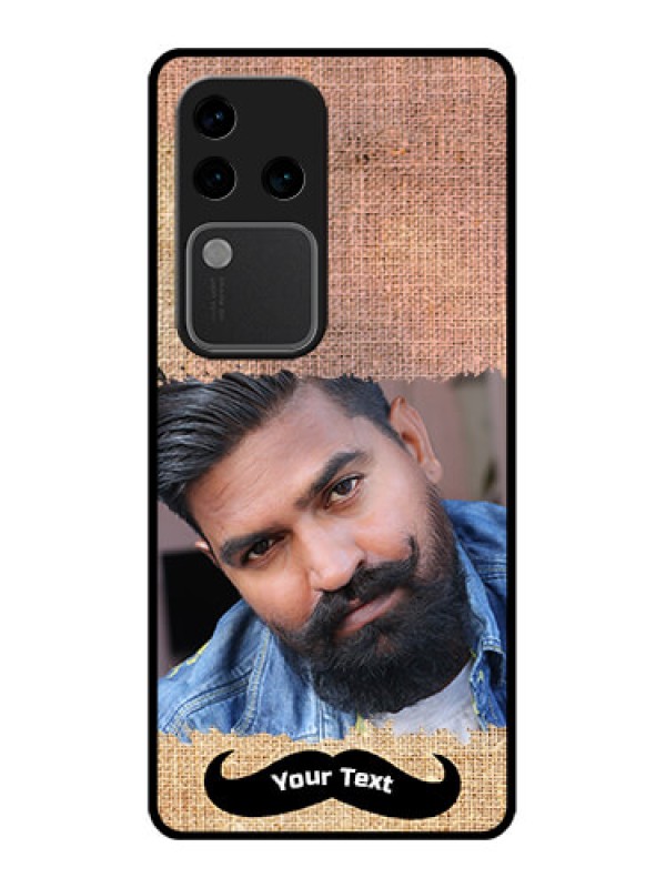 Custom Vivo V30 Pro 5G Custom Glass Phone Case - With Texture Design