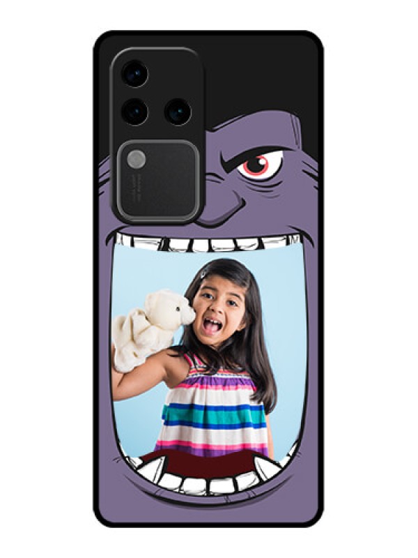 Custom Vivo V30 Pro 5G Custom Glass Phone Case - Angry Monster Design