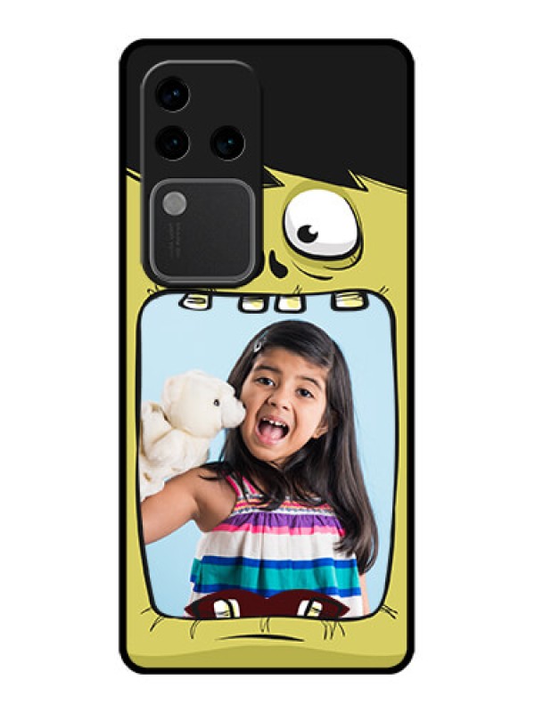 Custom Vivo V30 Pro 5G Custom Glass Phone Case - Cartoon Monster Back Case Design