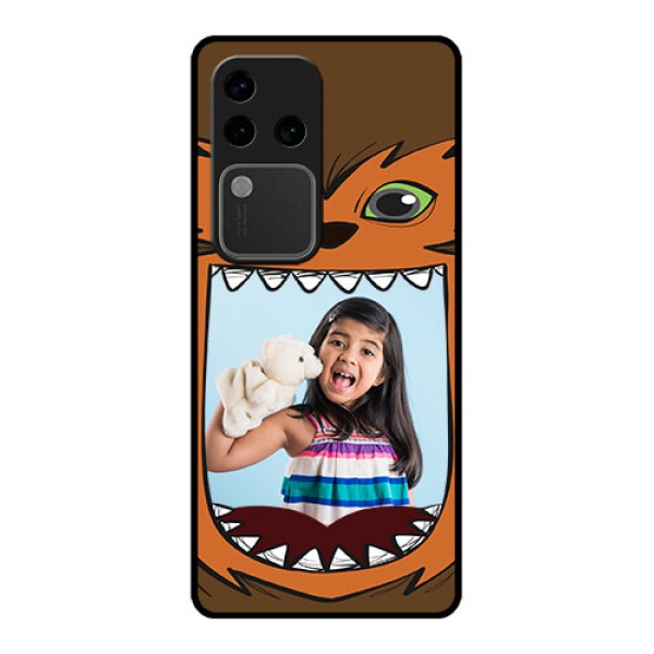 Vivo V30 Pro 5G Custom Glass Phone Case - Owl Monster Back Case Design Vivo V30 Pro 5G Custom Glass Phone Case - Owl Monster Back Case Design