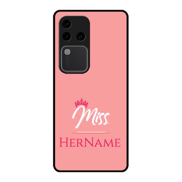 Vivo V30 Pro 5G Custom Glass Phone Case - Mrs With Name Design