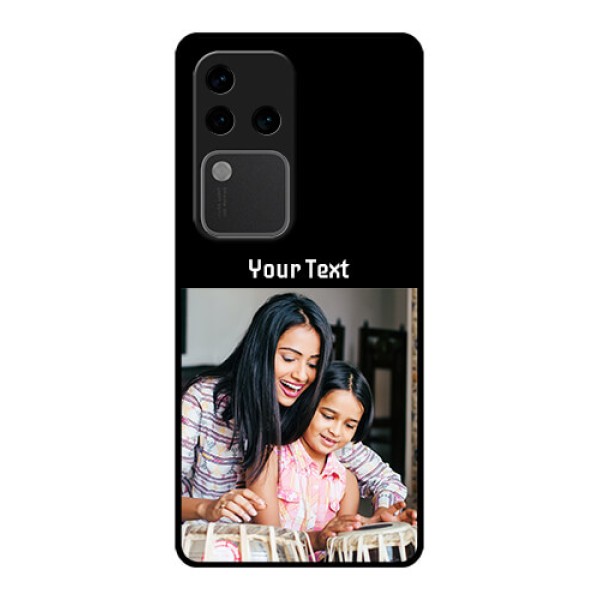 Vivo V30 Pro 5G Custom Glass Phone Case - Photo With Name Design