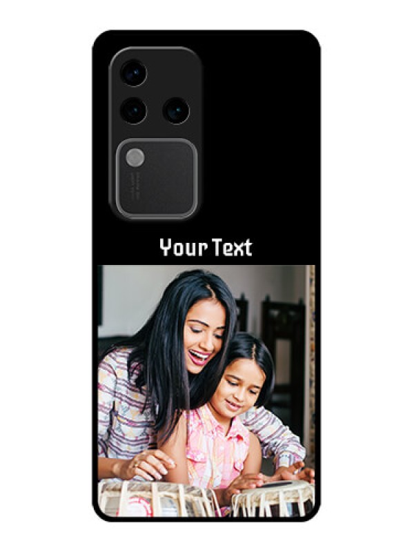 Custom Vivo V30 Pro 5G Custom Glass Phone Case - Photo With Name Design