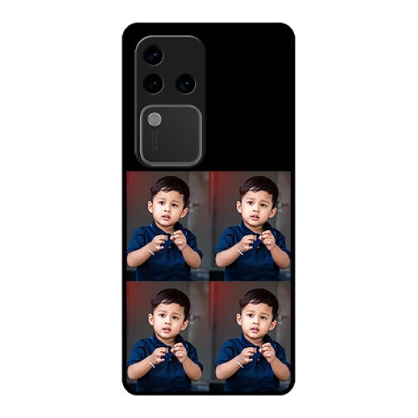Vivo V30 Pro 5G Custom Glass Phone Case - 4 Image Holder Design