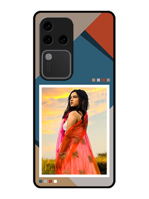 Custom Vivo V30 Pro 5G Custom Glass Phone Case - Retro Color Pallet Design