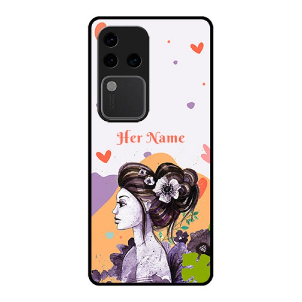 Vivo V30 Pro 5G Custom Glass Phone Case - Woman And Nature Design Vivo V30 Pro 5G Custom Glass Phone Case - Woman And Nature Design