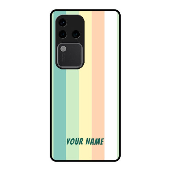 Vivo V30 Pro 5G Custom Glass Phone Case - Multi - Colour Stripes Design Vivo V30 Pro 5G Custom Glass Phone Case - Multi - Colour Stripes Design