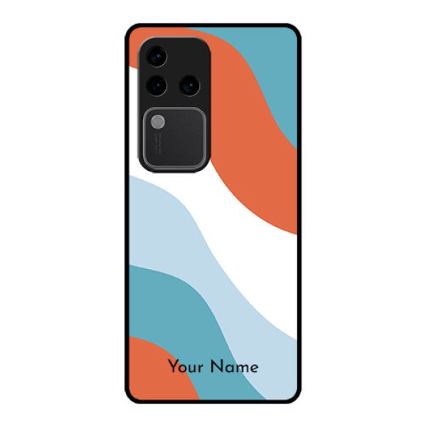 Vivo V30 Pro 5G Custom Glass Phone Case - Coloured Waves Design