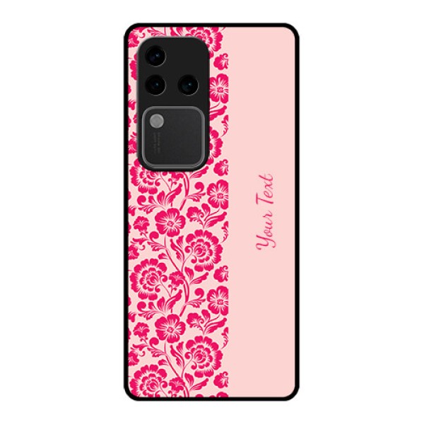 Vivo V30 Pro 5G Custom Glass Phone Case - Attractive Floral Pattern Design