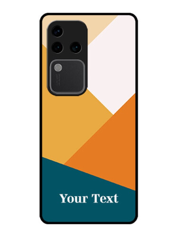 Custom Vivo V30 Pro 5G Custom Glass Phone Case - Stacked Multi - Colour Design