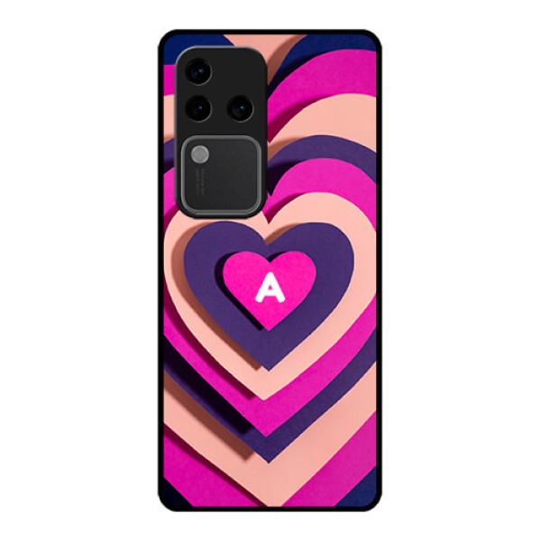Vivo V30 Pro 5G Custom Glass Phone Case - Cute Heart Pattern Design
