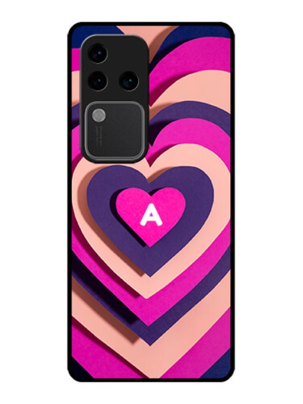 Custom Vivo V30 Pro 5G Custom Glass Phone Case - Cute Heart Pattern Design