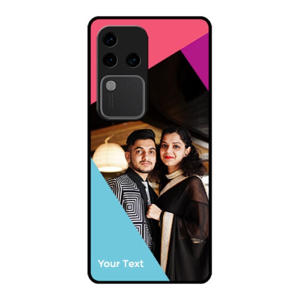 Vivo V30 Pro 5G Custom Glass Phone Case - Stacked Triple Colour Design Vivo V30 Pro 5G Custom Glass Phone Case - Stacked Triple Colour Design
