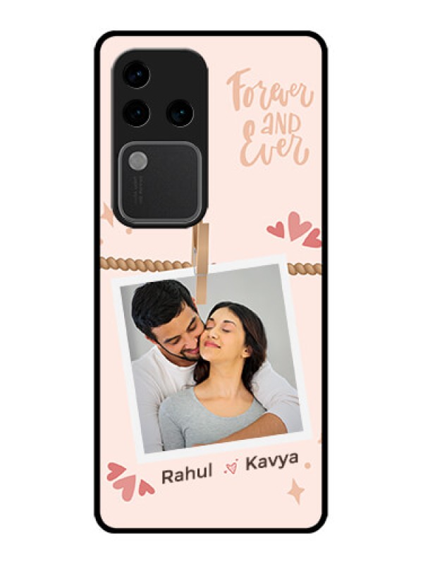 Custom Vivo V30 Pro 5G Custom Glass Phone Case - Forever And Ever Love Design