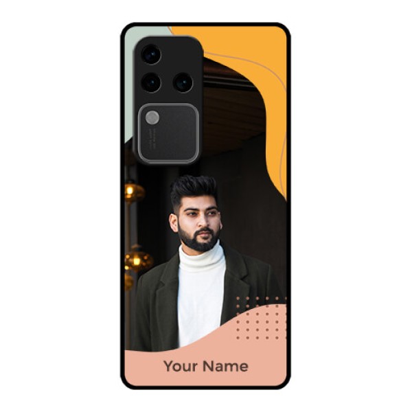 Vivo V30 Pro 5G Custom Glass Phone Case - Tri - Coloured Overlay Design Vivo V30 Pro 5G Custom Glass Phone Case - Tri - Coloured Overlay Design