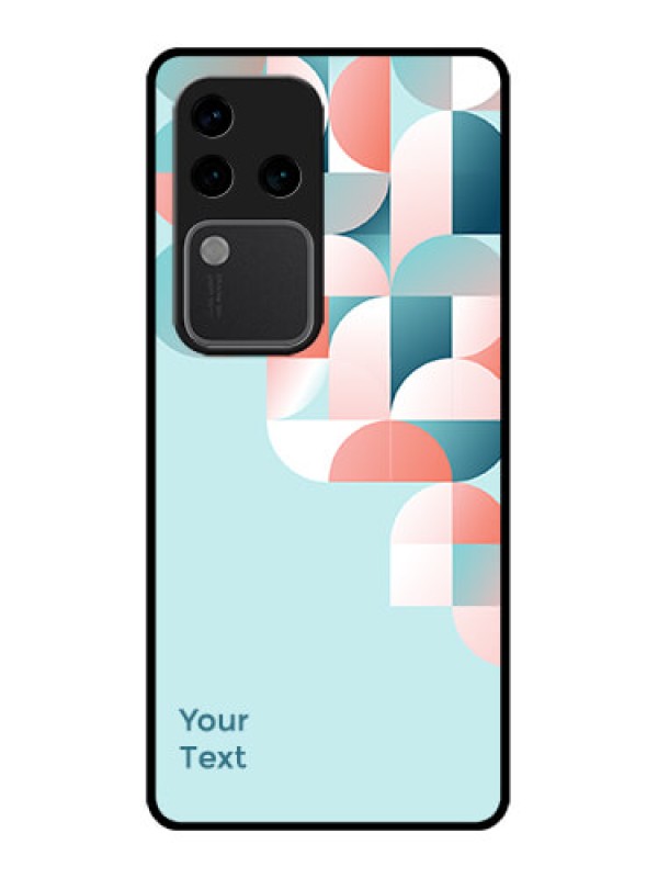 Custom Vivo V30 Pro 5G Custom Glass Phone Case - Stylish Semi - Circle Pattern Design
