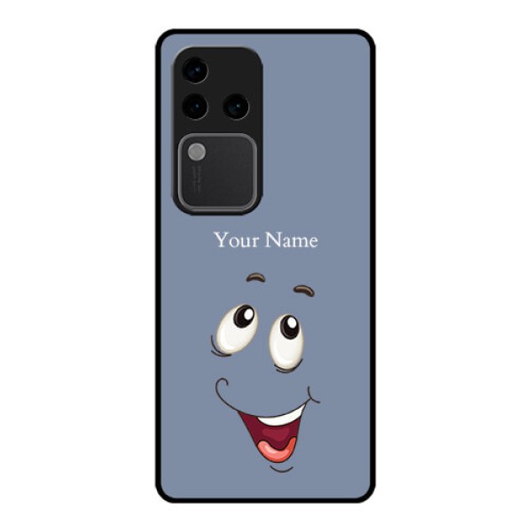 Vivo V30 Pro 5G Custom Glass Phone Case - Laughing Cartoon Face Design