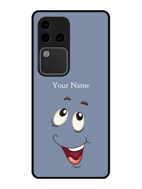 Custom Vivo V30 Pro 5G Custom Glass Phone Case - Laughing Cartoon Face Design