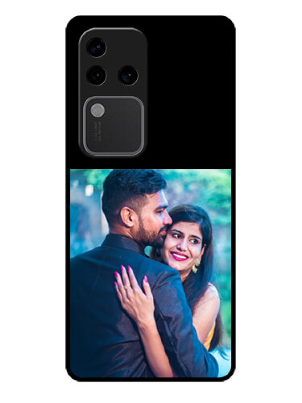Custom Vivo V30 Pro 5G Custom Glass Phone Case - Upload Full Picture With Custom Color Design