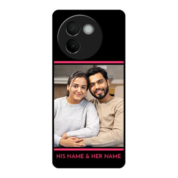 Vivo V30E 5G Custom Glass Phone CaseWith Add Text Design