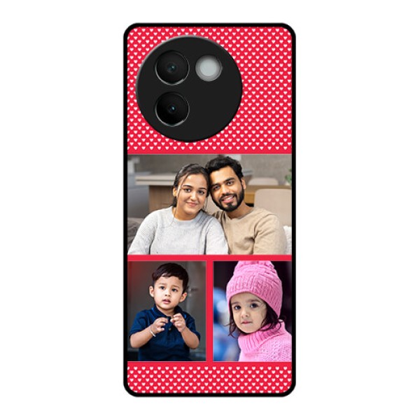 Vivo V30E 5G Custom Glass Phone CaseBulk Photo Upload Design