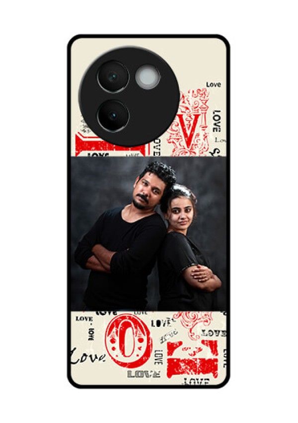 Vivo V30E 5G Custom Glass Phone CaseTrendy Love Design Case