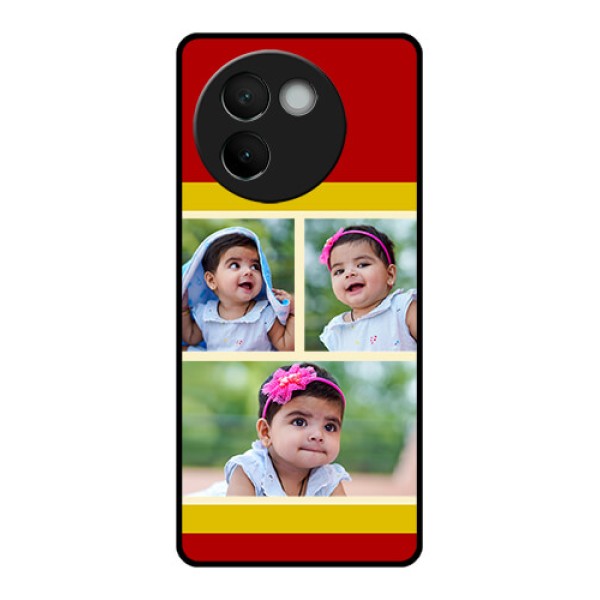 Vivo V30E 5G Custom Glass Phone CaseMultiple Pic Upload Design