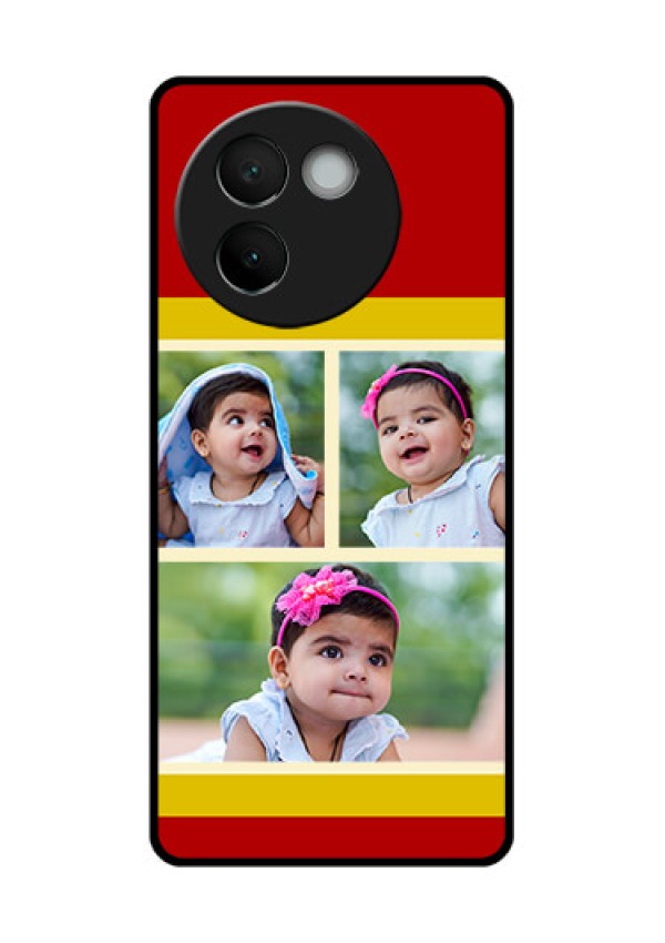 Vivo V30E 5G Custom Glass Phone CaseMultiple Pic Upload Design