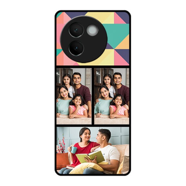 Vivo V30E 5G Custom Glass Phone CaseBulk Pic Upload Design