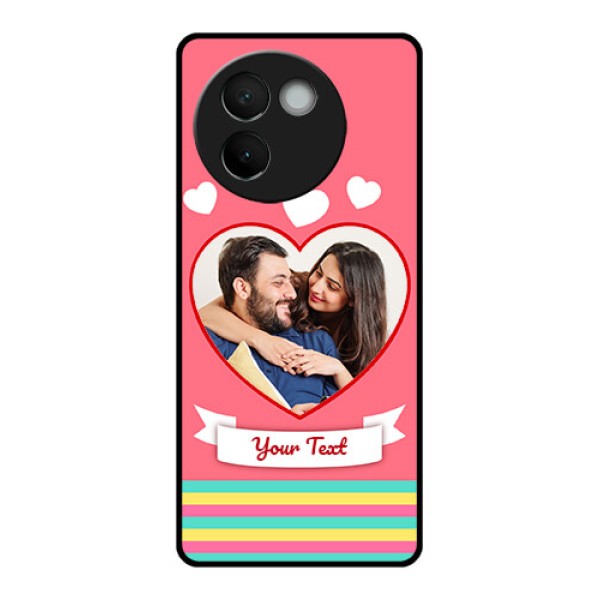 Vivo V30E 5G Custom Glass Phone CaseLove Shapes Doodle Design