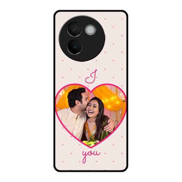 Vivo V30E 5G Custom Glass Phone CaseHeart Shape Design