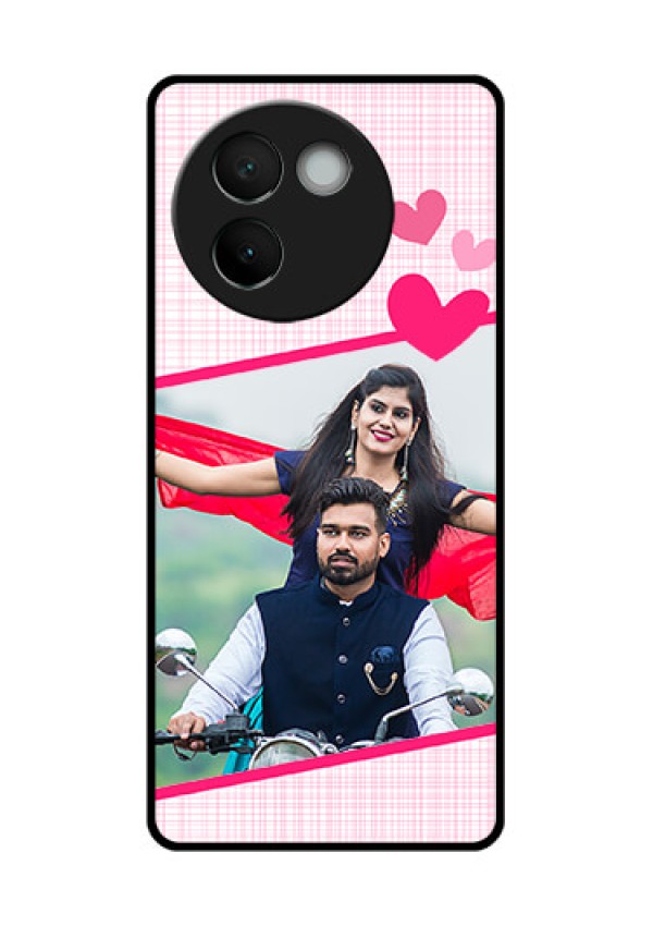Vivo V30E 5G Custom Glass Phone CaseLove Shape Heart Design