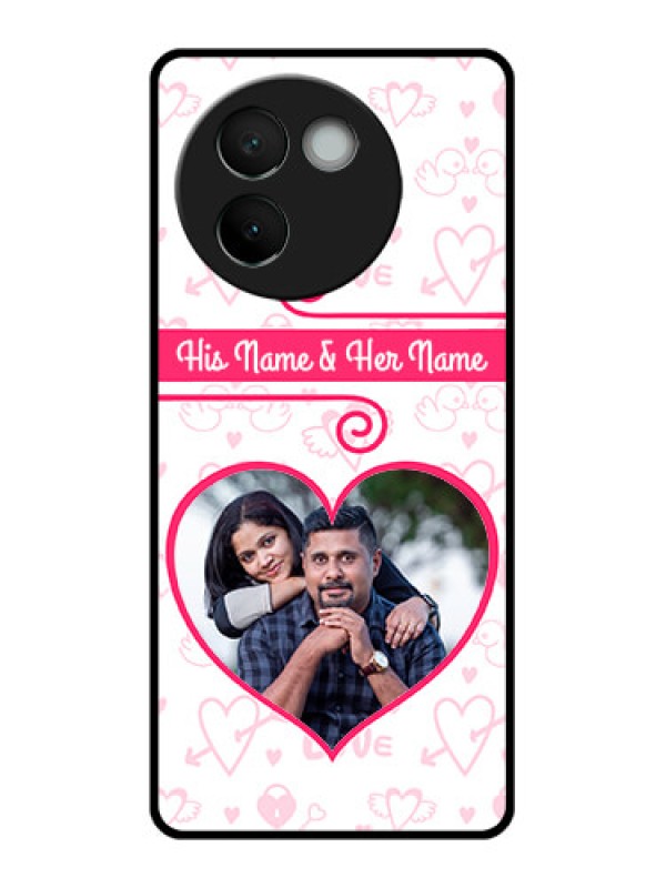 Custom Vivo V30E 5G Custom Glass Phone CaseHeart Shape Love Design