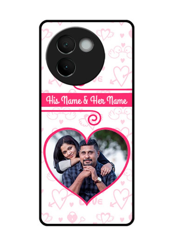 Vivo V30E 5G Custom Glass Phone CaseHeart Shape Love Design