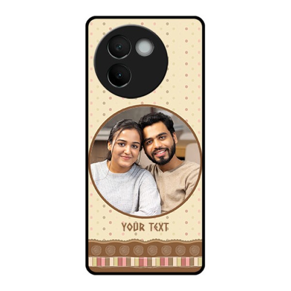 Vivo V30E 5G Custom Glass Phone CaseBrown Dotted Mobile Case Design Vivo V30E 5G Custom Glass Phone CaseBrown Dotted Mobile Case Design