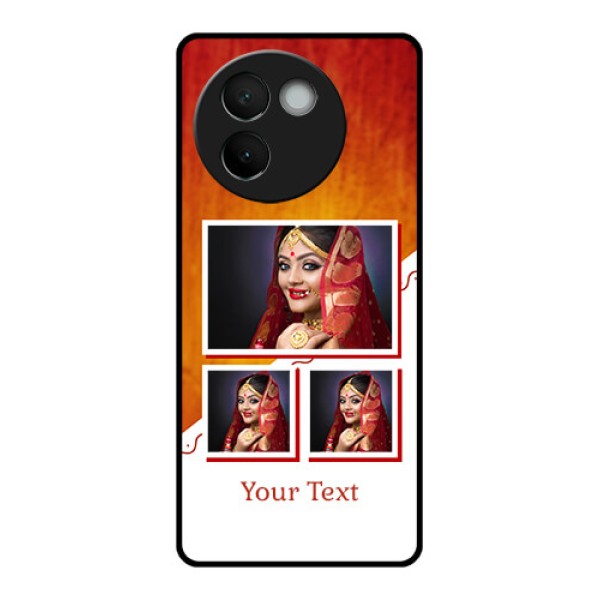 Vivo V30E 5G Custom Glass Phone CaseWedding Memories Design