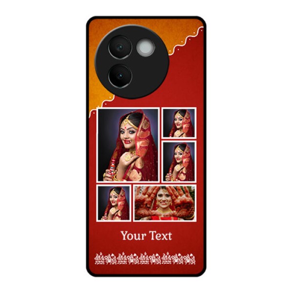 Vivo V30E 5G Custom Glass Phone CaseWedding Pic Upload Design