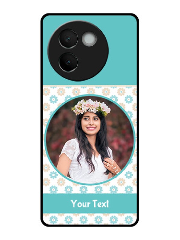 Custom Vivo V30E 5G Custom Glass Phone CaseBeautiful Flowers Design