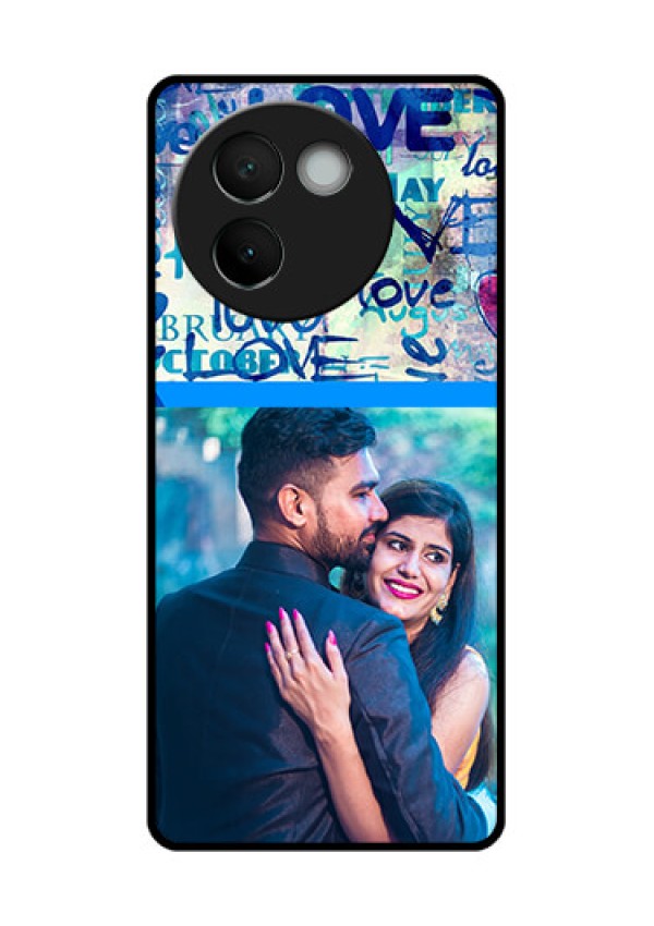 Vivo V30E 5G Custom Glass Phone CaseColorful Love Design
