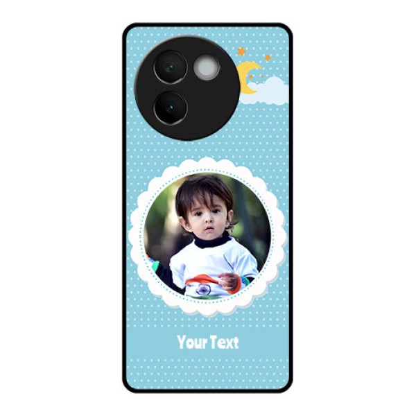 Vivo V30E 5G Custom Glass Phone CaseViolet Pattern Design