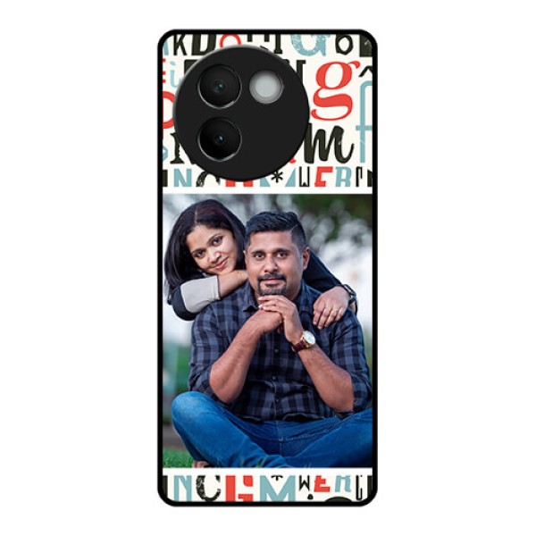 Vivo V30E 5G Custom Glass Phone CaseAlphabet Design